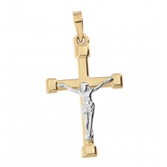 Krzyżyk z Jezusem złoty próby 585